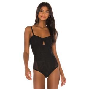 NWT Free People We Are HAH Women's Under The Wire Bodysuit Noir Black Size XS